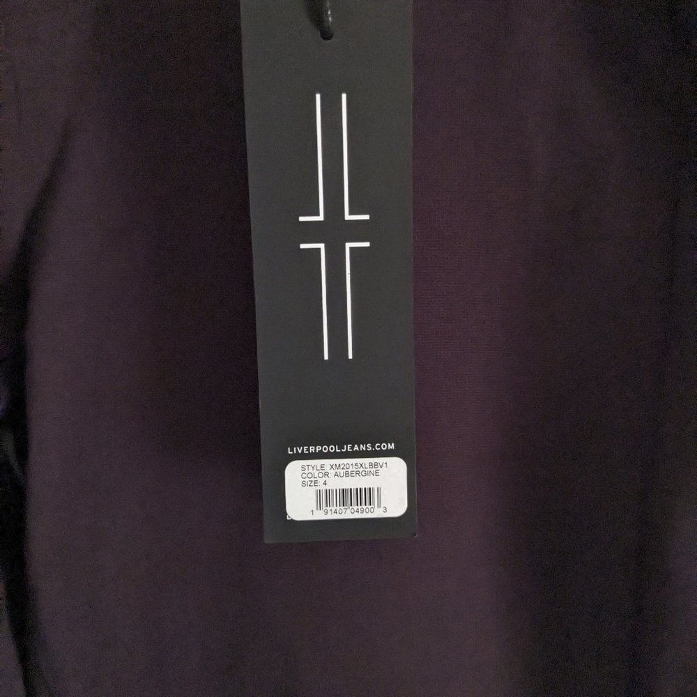 Liverpool - Jacqueline Skinny Pant in Aubergine, size 4 (NEVER WORN)